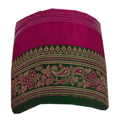 Sanskriti Vintage 1 Yd Trim Green Sari Border Woven Brocade Craft Sewing Lace