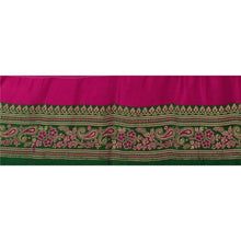 Load image into Gallery viewer, Sanskriti Vintage 2 YD Trim Green Sari Border Woven Brocade Craft Sewing Lace
