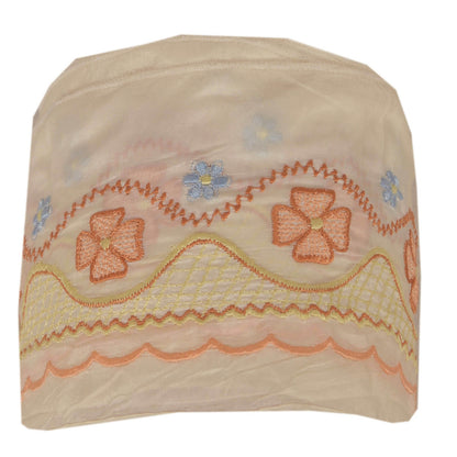 Sanskriti Vintage Cream Sari Border Embroidered Craft Trim Sewing 1 Yd Lace