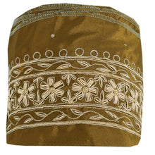 Load image into Gallery viewer, Sanskriti Vintage Green Sari Border Hand Beaded Craft Trim 5 YD Zardozi Lace
