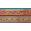 Sanskriti Vintage Pink Sari Border 2.2"W Brocade Craft Trim Sewing 1 Yd Lace