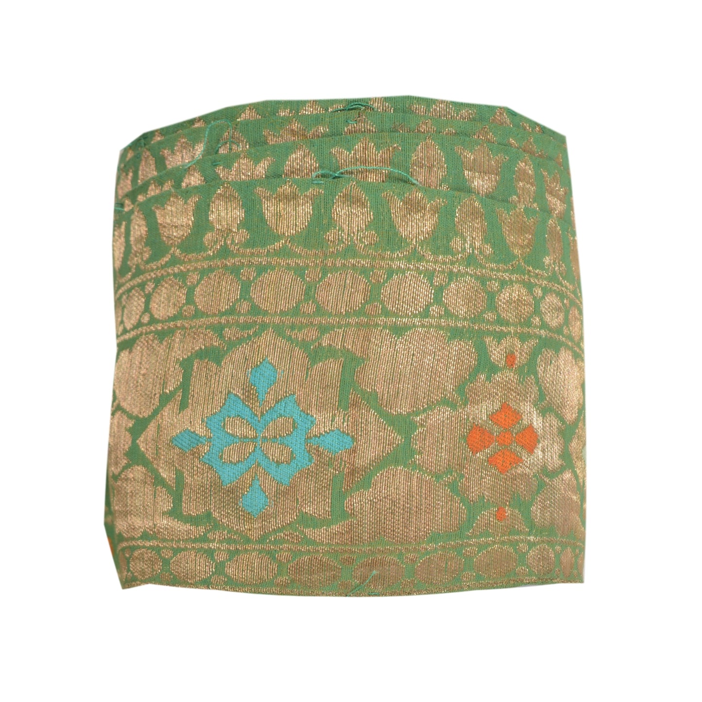 Санскрити Винтаж 1Yd Сари Кайма 4"W Парчовая Отделка Шитье Craft Зеленое Кружево