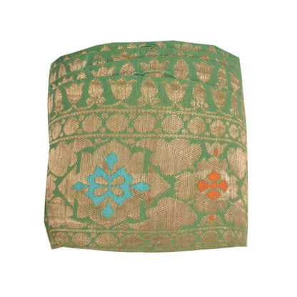 Санскрити Винтаж 1Yd Сари Кайма 4"W Парчовая Отделка Шитье Craft Зеленое Кружево