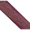 Sanskriti Vintage Sari Border Hand Beaded 1 Yd Craft Trim Sewing Purple Lace