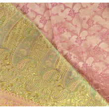 Load image into Gallery viewer, Sanskriti Vintage Pink Heavy Saree Pure Satin Silk Woven Brocade Fabric Sari
