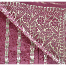 Load image into Gallery viewer, Sanskriti Vintage Purple Heavy Saree Pure Satin Silk Woven Brocade/Banarasi Fabric Sari
