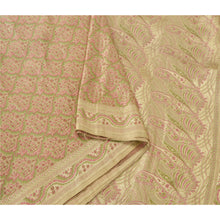 Load image into Gallery viewer, Sanskriti Vintage Heavy Saree Pure Satin Silk Green Brocade/Banarasi Fabric Sari
