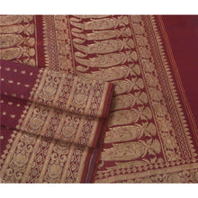 Load image into Gallery viewer, Sanskriti Vintage Purple Heavy Saree Blend Silk Zari Woven Banarasi Brocade Sari
