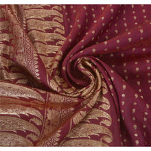 Load image into Gallery viewer, Sanskriti Vintage Purple Heavy Saree Blend Silk Zari Woven Banarasi Brocade Sari
