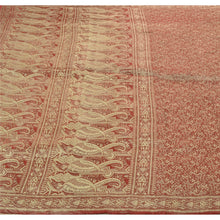 Load image into Gallery viewer, Sanskriti Vintage Heavy Saree Pure Satin Silk Red Brocade/Banarasi Fabric Sari
