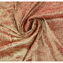 Load image into Gallery viewer, Sanskriti Vintage Heavy Saree Pure Satin Silk Red Brocade/Banarasi Fabric Sari
