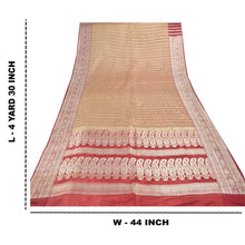 Load image into Gallery viewer, Sanskriti Vintage Heavy Saree Pure Satin Silk Traditional Brocade Fabric Sari
