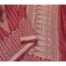 Load image into Gallery viewer, Sanskriti Vintage Dark Red Heavy Saree Pure Satin Silk Woven Brocade/Banarasi Fabric Sari
