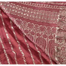 Load image into Gallery viewer, Sanskriti Vintage Dark Red Heavy Saree Pure Satin Silk Woven Brocade/Banarasi Fabric Sari
