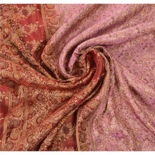 Load image into Gallery viewer, Sanskriti Vintage Traditional Heavy Saree Pure Satin Silk Pink Woven Fabric Sari
