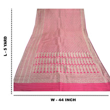 Load image into Gallery viewer, Sanskriti Vintage Heavy Saree Art Silk Pink Woven Brocade Fabric Sari
