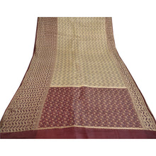 Load image into Gallery viewer, Sanskriti Vintage Ethnic Heavy Saree Pure Satin Silk Cream Woven Fabric Sari
