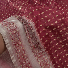 Load image into Gallery viewer, Sanskriti Vintage Heavy Wedding Sari Pure Satin Silk Woven Brocade Sarees Fabric
