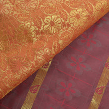 Load image into Gallery viewer, Sanskriti Vintage Heavy Sarees Art Silk Purple Woven Brocade Indian Sari Fabric
