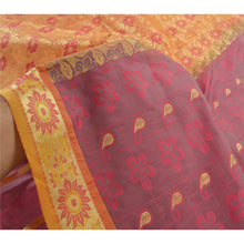 Load image into Gallery viewer, Sanskriti Vintage Heavy Sarees Art Silk Purple Woven Brocade Indian Sari Fabric

