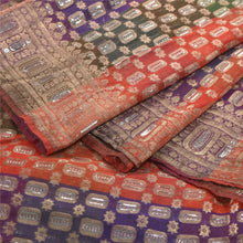 Load image into Gallery viewer, Sanskriti Vintage Wedding Sari Heavy Blend Silk Woven Brocade Sarees Fabric
