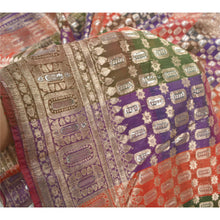 Load image into Gallery viewer, Sanskriti Vintage Wedding Sari Heavy Blend Silk Woven Brocade Sarees Fabric
