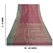 Load image into Gallery viewer, Sanskriti Vintage Heavy Pink Sarees Blend Silk Woven Brocade Sari Zari Fabric
