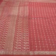 Load image into Gallery viewer, Sanskriti Vintage Heavy Wedding Sarees Pure Satin Silk Woven Brocade Sari Fabric
