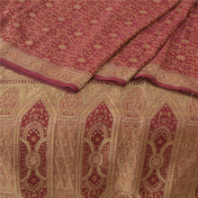 Load image into Gallery viewer, Sanskriti Vintage Red Heavy Sarees Pure Satin Silk Woven Brocade Sari Fabric

