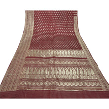 Load image into Gallery viewer, Sanskriti Vintage Heavy Indian Sari Pure Satin Silk Woven Brocade Sarees Fabric
