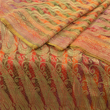 Load image into Gallery viewer, Sanskriti Vintage Heavy Sarees Blend Satin Woven Brocade Sari Zari Work Fabric
