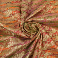 Load image into Gallery viewer, Sanskriti Vintage Heavy Sarees Blend Satin Woven Brocade Sari Zari Work Fabric

