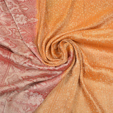 Load image into Gallery viewer, Sanskriti Vintage Saffron Heavy Sarees 100% Pure Satin Silk Woven Sari Fabric
