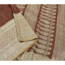 Load image into Gallery viewer, Sanskriti Vintage Brown Heavy Sari Banarasi Brocade Zari Pure Satin Silk Sarees
