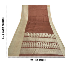 Load image into Gallery viewer, Sanskriti Vintage Brown Heavy Sari Banarasi Brocade Zari Pure Satin Silk Sarees
