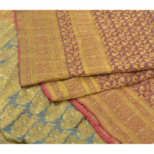 Load image into Gallery viewer, Sanskriti Vintage Heavy Sarees Blend Silk Woven Brocade Purple Sari Zari Fabric

