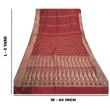 Load image into Gallery viewer, Sanskriti Vintage Heavy Wedding  Sarees Pure Satin Silk Brocade Sari Fabric
