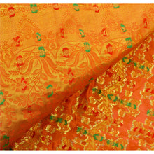 Load image into Gallery viewer, Sanskriti Vintage Orange Heavy Saree Art Silk Zari Woven Craft 5 Yd Fabric Sari
