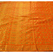 Load image into Gallery viewer, Sanskriti Vintage Orange Heavy Saree Art Silk Zari Woven Craft 5 Yd Fabric Sari
