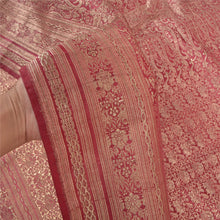 Load image into Gallery viewer, Sanskriti Vintage Heavy Pink Sarees Blend Silk Woven Brocade Sari 5 Yard Fabric
