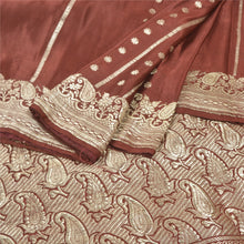 Load image into Gallery viewer, Sanskriti Vintage Heavy Sarees Pure Satin Silk Red Brocade/Banarasi Fabric Sari

