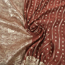 Load image into Gallery viewer, Sanskriti Vintage Heavy Sarees Pure Satin Silk Red Brocade/Banarasi Fabric Sari
