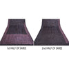 Sanskriti Vintage Purple Heavy Sarees Pure Satin Silk Hand-Woven Sari Sustainable Fabric