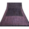 Sanskriti Vintage Purple Heavy Sarees Pure Satin Silk Hand-Woven Sari Sustainable Fabric