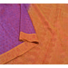 Sanskriti Vintage Purple Heavy Sarees Pure Silk Hand Beaded & Banarasi Woven Sari Sustainable Fabric