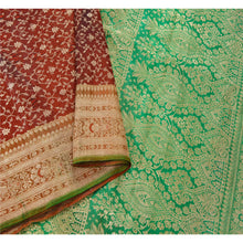 Load image into Gallery viewer, Sanskriti Vintage Red Heavy Saree Art Silk Banarasi Brocade Woven Fabric Sari
