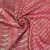 Sanskriti Vintage Pink Heavy Wedding Sarees Satin Woven Brocade Sari Sustainable Fabric