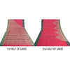 Sanskriti Vintage Pink Heavy Wedding Sarees Satin Woven Brocade Sari Sustainable Fabric