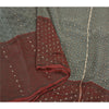 Sanskriti Vintage Grey Heavy Indian Sarees Art Silk Sari Banarasi Woven 5 Yard Sustainable Fabric