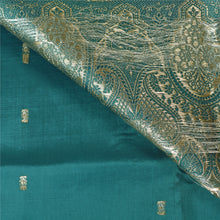 Load image into Gallery viewer, Sanskriti Vintage Heavy Green Sarees Blend Silk Woven Brocade Zari Sari Fabric
